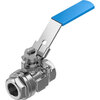 Ball valve Series: VZBE Stainless steel/PTFE Handle PN63 Internal thread (NPT) 1/2" (15)